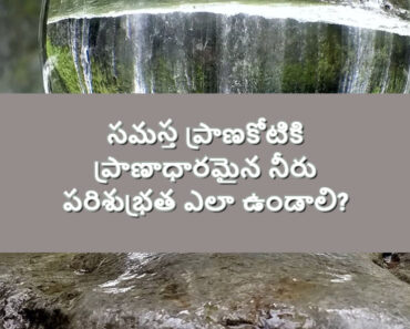 Practices to be followed for drinking water sanitation in Telugu